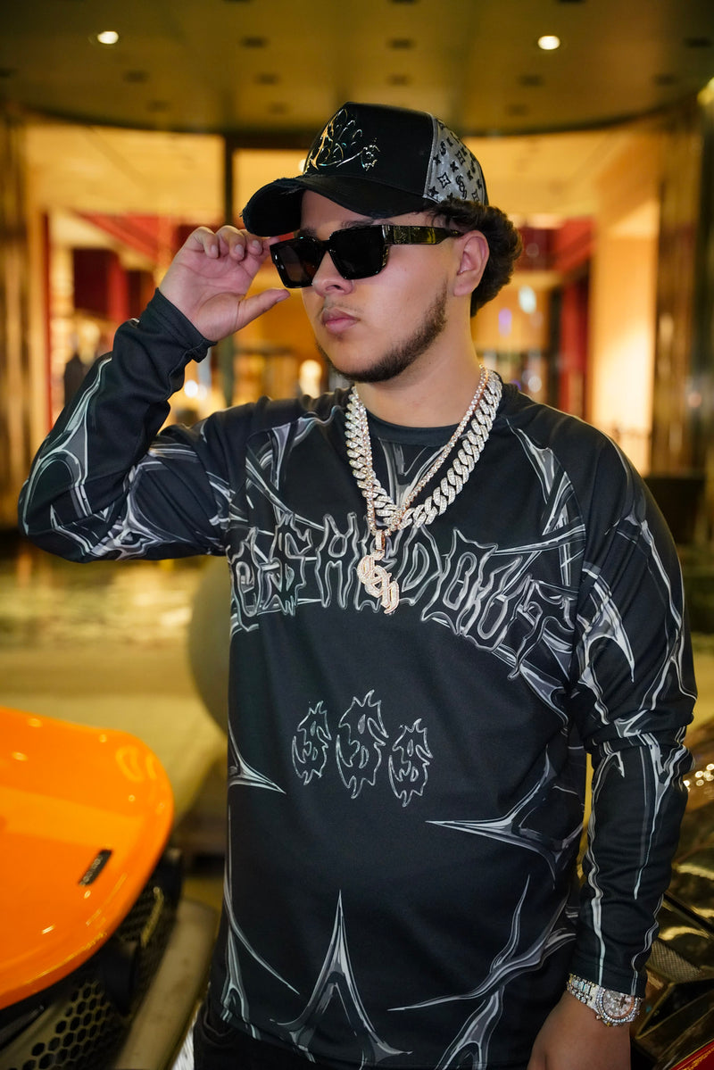METALLIC MOTO JERSEY